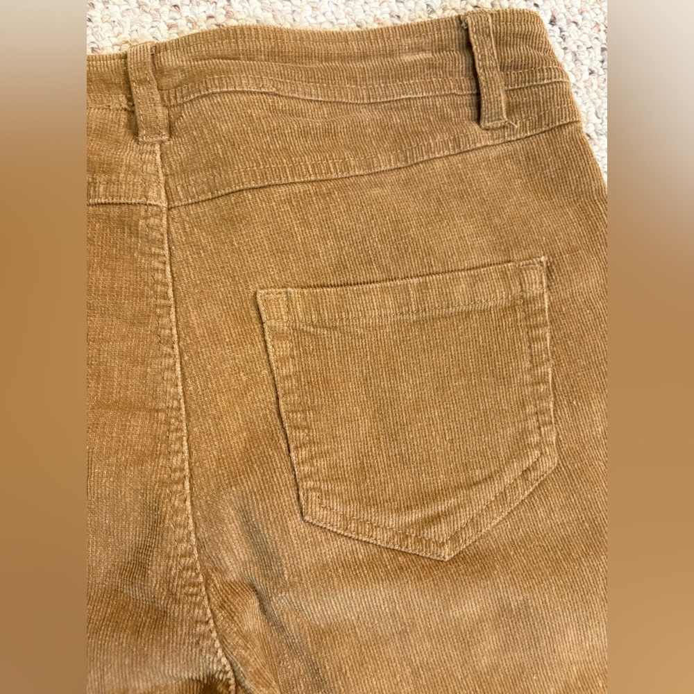 Boundless North Soft Stretchy Corduroy Pants w Distinct Button Fly & Raw Hem S28 - Picture 11 of 12